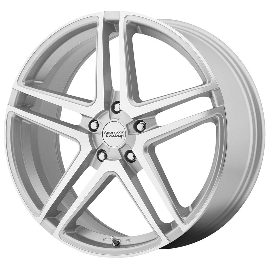 AR907 American Racing 18X8 5X4.5 6.07 40mm BRIGHT SILVER MACHINED FACE - AR90788012440