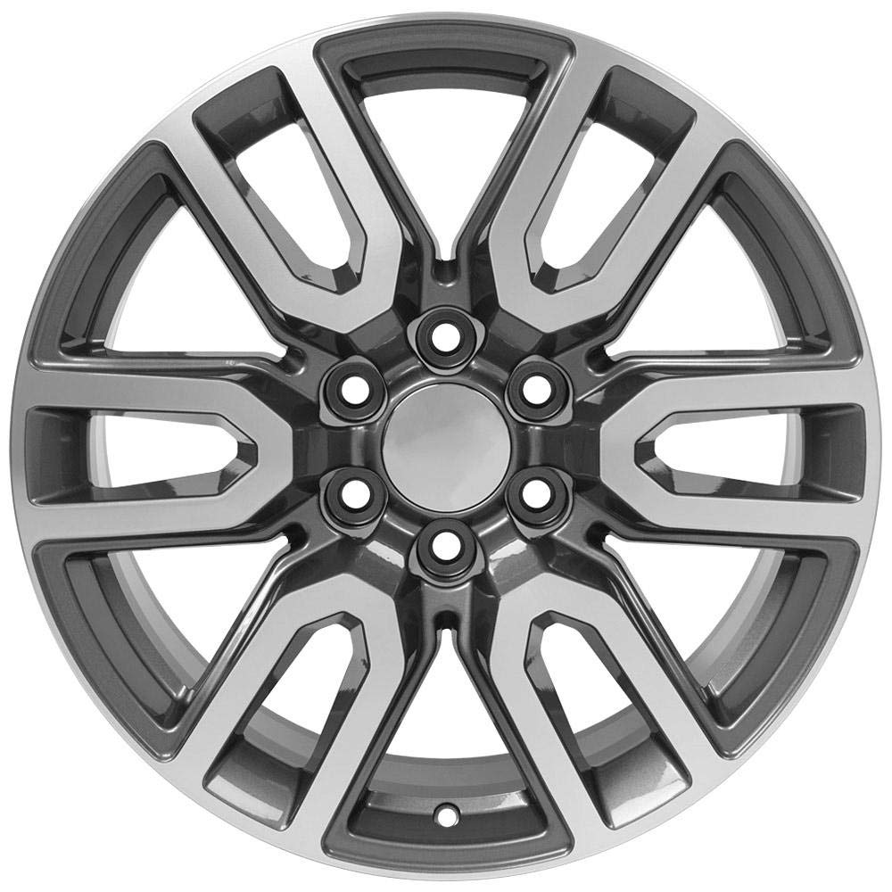20 Inch OE Wheels CV36 Rim Fits Sierra 1500 Style 6x139.7 20x9 Gloss Gunmetal Machined - Hollander 5914 (1)