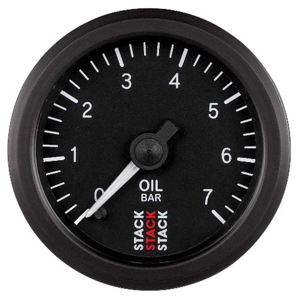 52mm M10 Male Stack ST3301 Black 0-7 Bar Professional Stepper Motor Oil Pressure Gauge