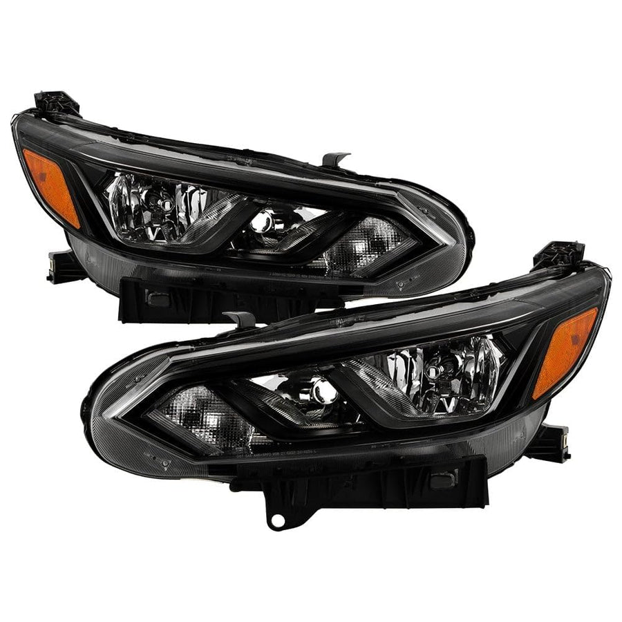 Nissan Sentra 20-21 Spyder (xTune) Halogen Headlight - Low Beam-H11(Included) ; High Beam-H9(Included); Signal-3157(Included) - OE Set Black