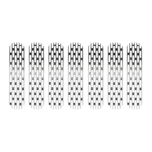 Billet Aluminum Front Grill Inserts | DV8 Offroad Designed for the 2007-2018 Jeep Wrangler JK | 7 Piece Billet Set | Silver Finish