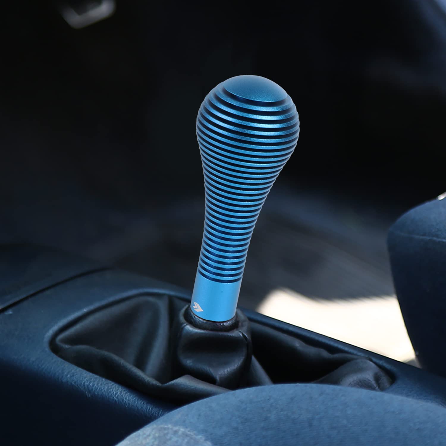 NRG Innovations Universal Aluminum SK-701BL Heat Sink Bubble Head Short Shift Knob with Thread Adapters, 45mm OD x 115m H, Blue
