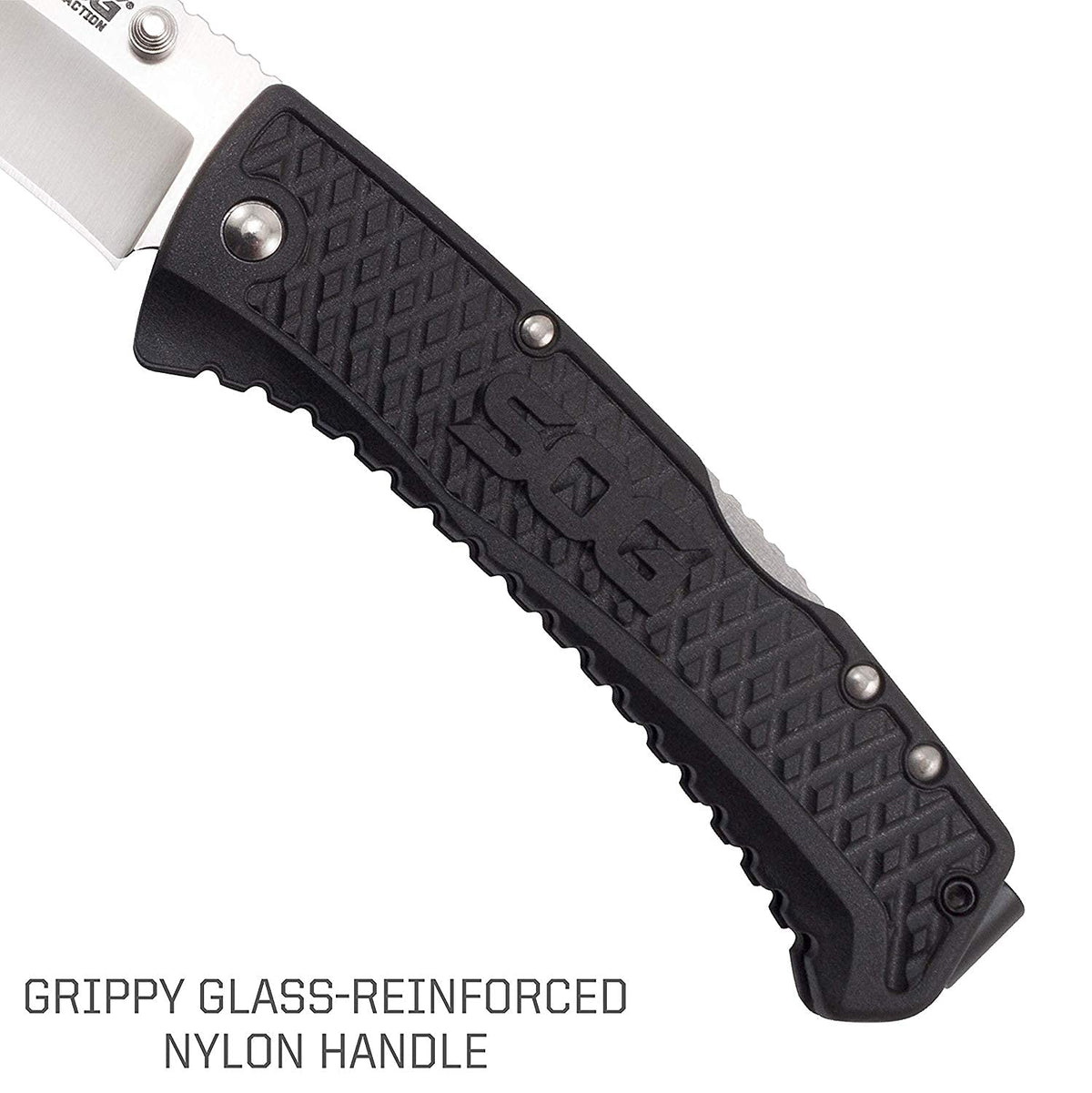 Folding SOG Traction Knife Clip Point