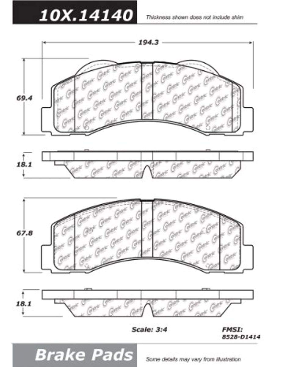 Front Brake Pad Centric Parts 106.14140