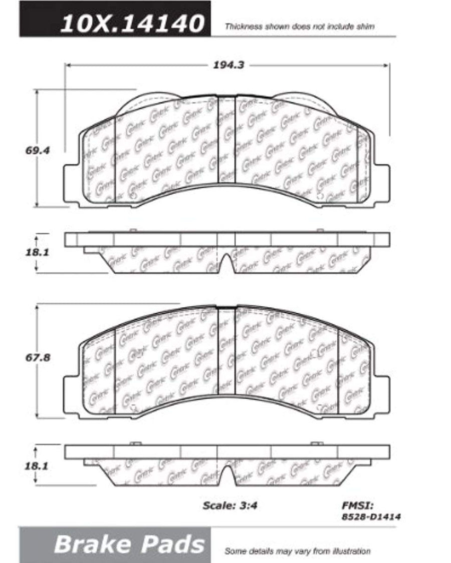 Front Brake Pad Centric Parts 106.14140