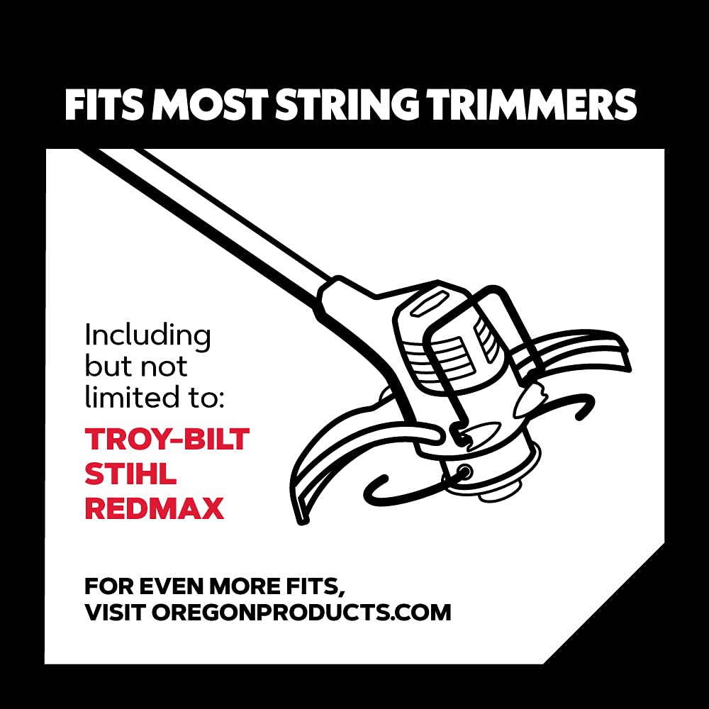 Oregon Trimmer Head Universal Replacement, For Gas and Electric Trimmers and Weed Wackers, 4-1/2" Speed Feed, Fits Most Straight-Shaft Trimmers Such as Echo, Stihl, RedMax, Troy-Bilt and More (55-265)