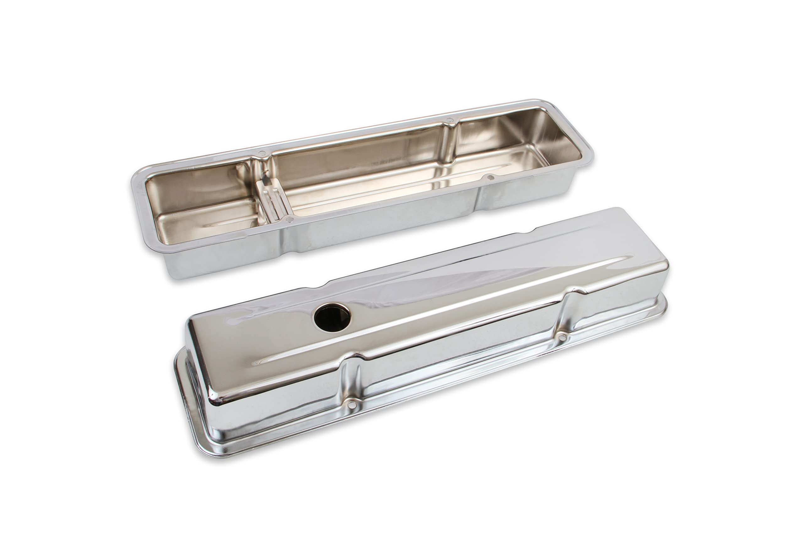 Chrome Valve Covers Mr. Gasket 9800 - Dual Cap Holes
