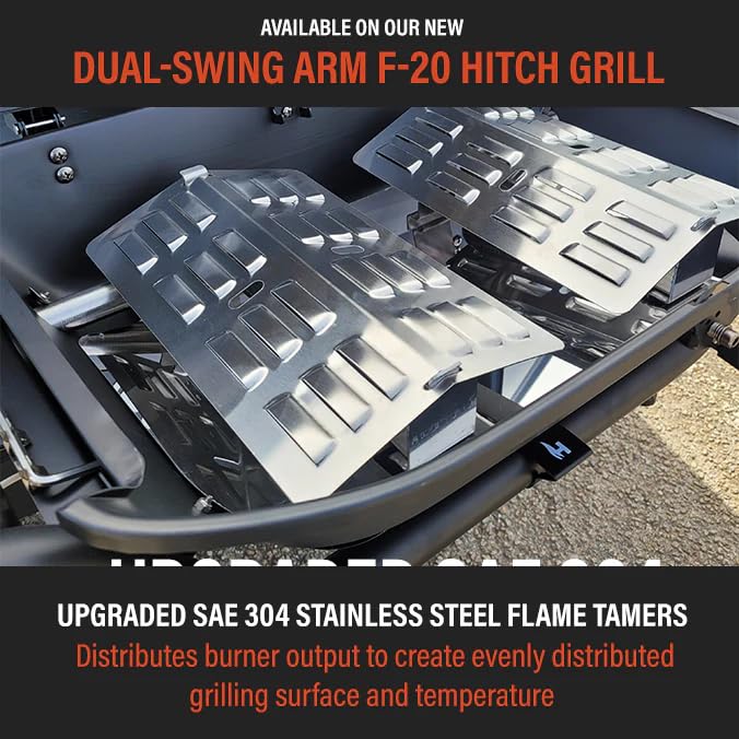 HitchFire 20 Forge Trailer Hitch Grill, Portable Grill Camping Grill, Portable Gas Grill BBQ, Small Grill for Camping Grills, Small Gas Grill Portable Grill Propane Grill, Tailgating Grill RV Grills