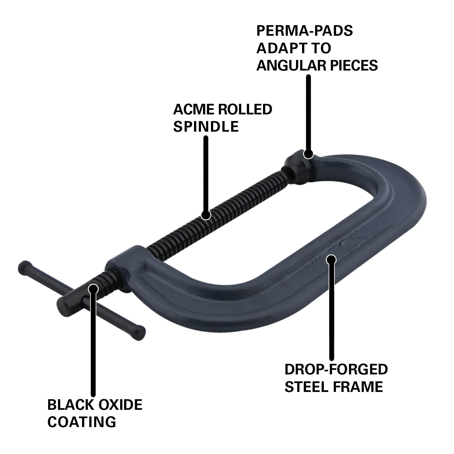C-Clamp Wilton, 10" Opening, 2-3/4" Throat, 6000 Lbs. Clamping Force (Model 810)