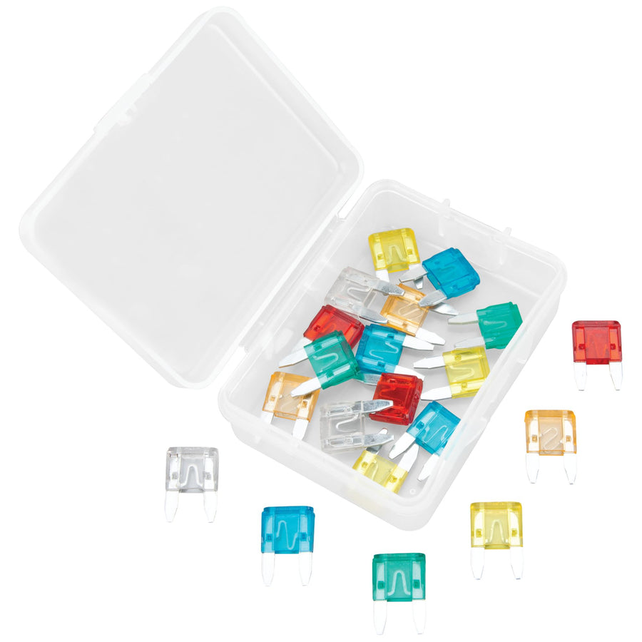 Assorted Blade Fuse Set Performance Tool 1150 with Handy Storage Case - Includes 20 Fuses Ranging from 5A to 30A