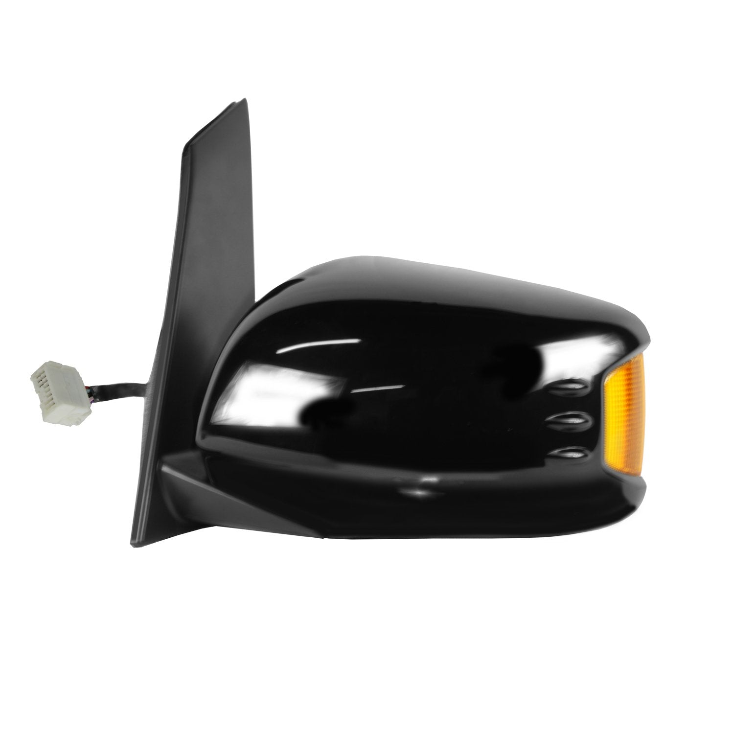 Fit System Driver Side Mirror for Touring Honda Odyssey, Touring Elite Model, Textured Black w/PTM Cover, w/Turn Signal, Memory, Foldaway, Heated Power