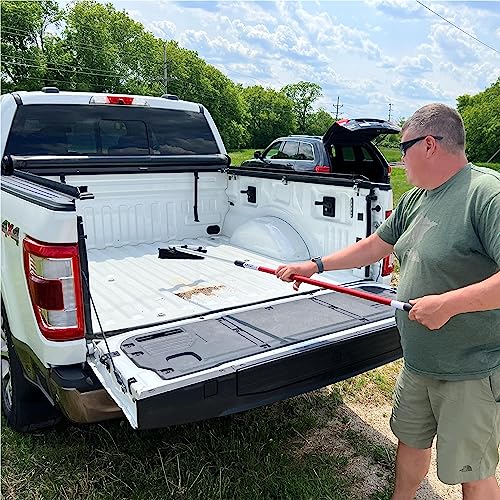 DU-Hooky Brush and Broom Combo Tool Extension | Compatible with DU-Hooky Extendable Reaching Tool - Twists Onto End of Pole | Easily Cleans Truck Bed and Converts to Garage or Shop Broom | 70086