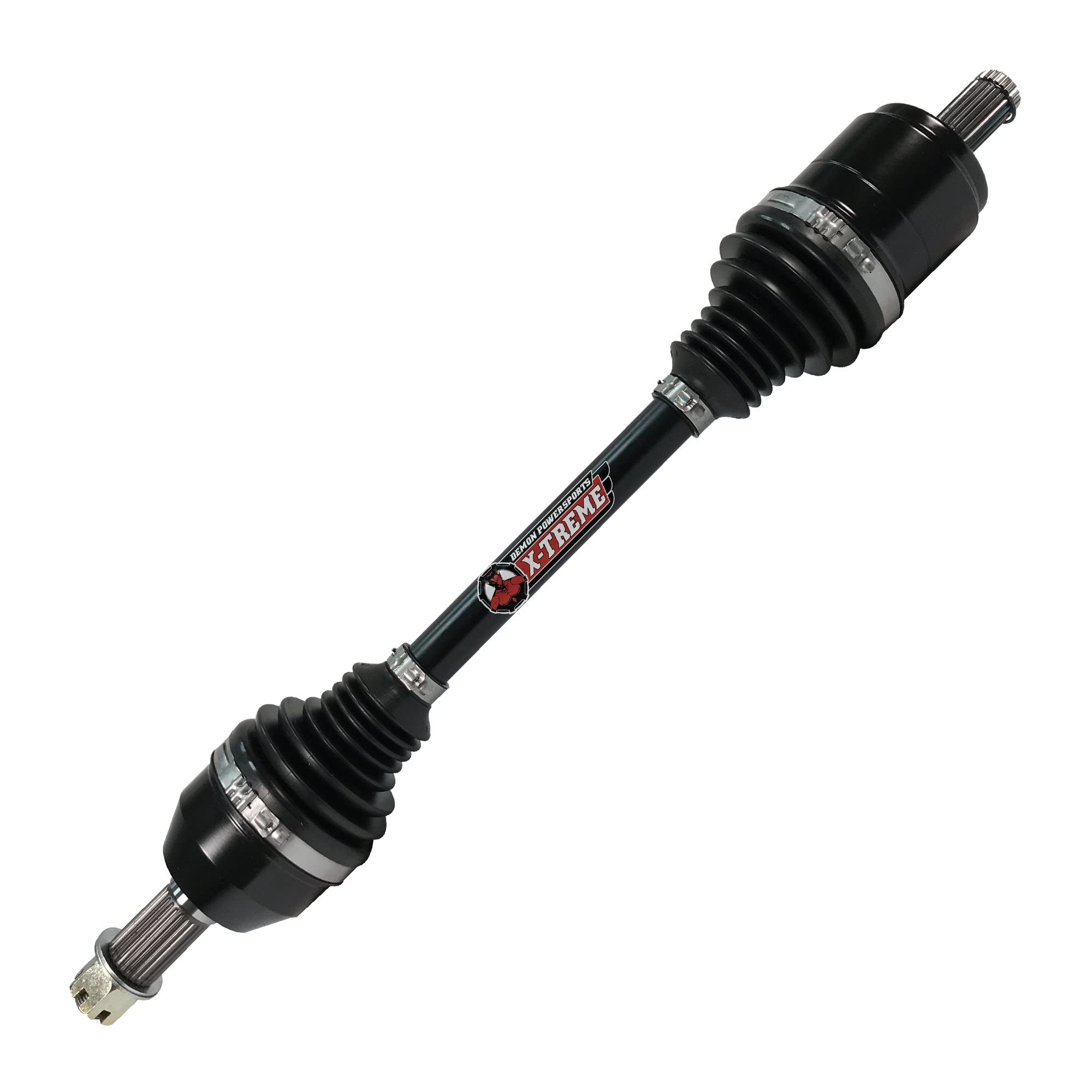 Demon Powersports Xtreme Heavy Duty Front Left/Right Axle for Polaris RZR/Sportsman/Sportsman Forest/Scrambler, in 4340 Chromoly Steel Re-Engineered Cage Design (See Fitments in Description)