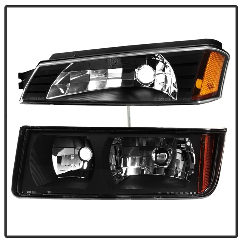 OEM headlights for Chevy Avalanche with Body Cladding only 2002-2006 With Bumper Light -OEM style