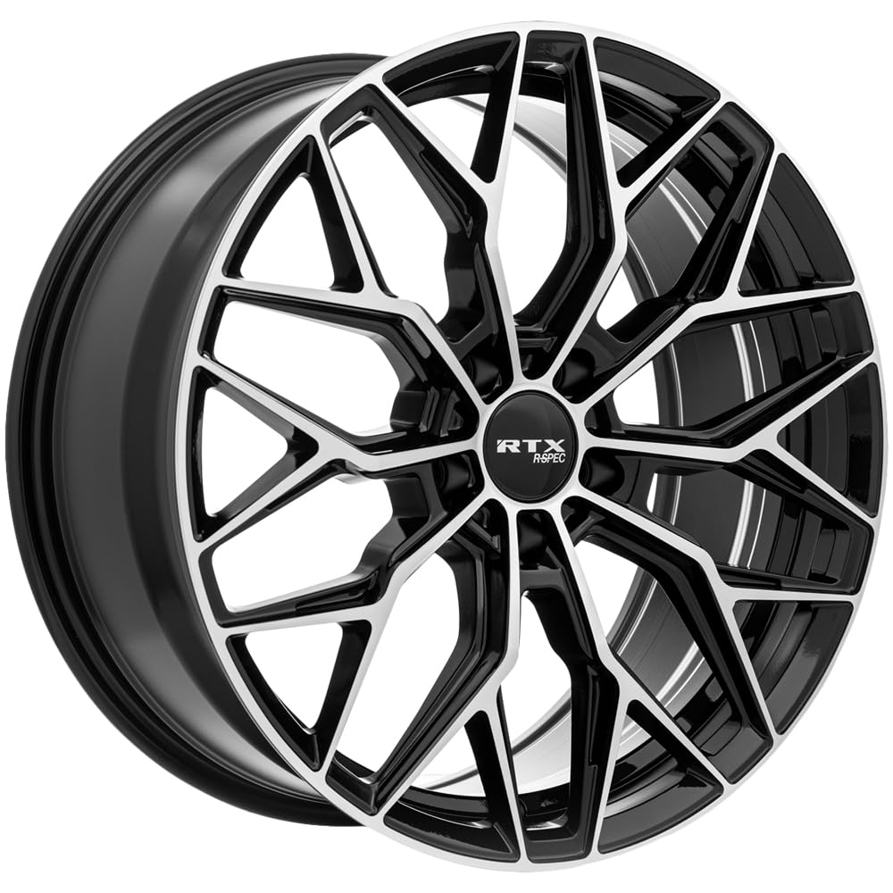 RTX RS02 Wheel Custom - 20x8.5, 38 Offset, 5x114.3 Bolt Pattern, 67.1mm Hub - Gloss Black with Machined Face Rim