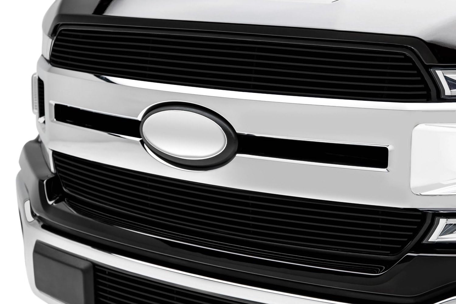 T-Rex Grilles F-150 2018-2020 XLT, Lariat Billet Grille, Black, 2 Pc, Insert, Does Not Fit Vehicles with Camera - PN #20571B