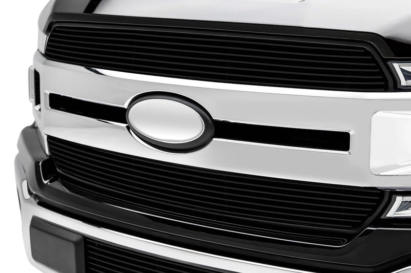 T-Rex Grilles F-150 2018-2020 XLT, Lariat Billet Grille, Black, 2 Pc, Insert, Does Not Fit Vehicles with Camera - PN #20571B