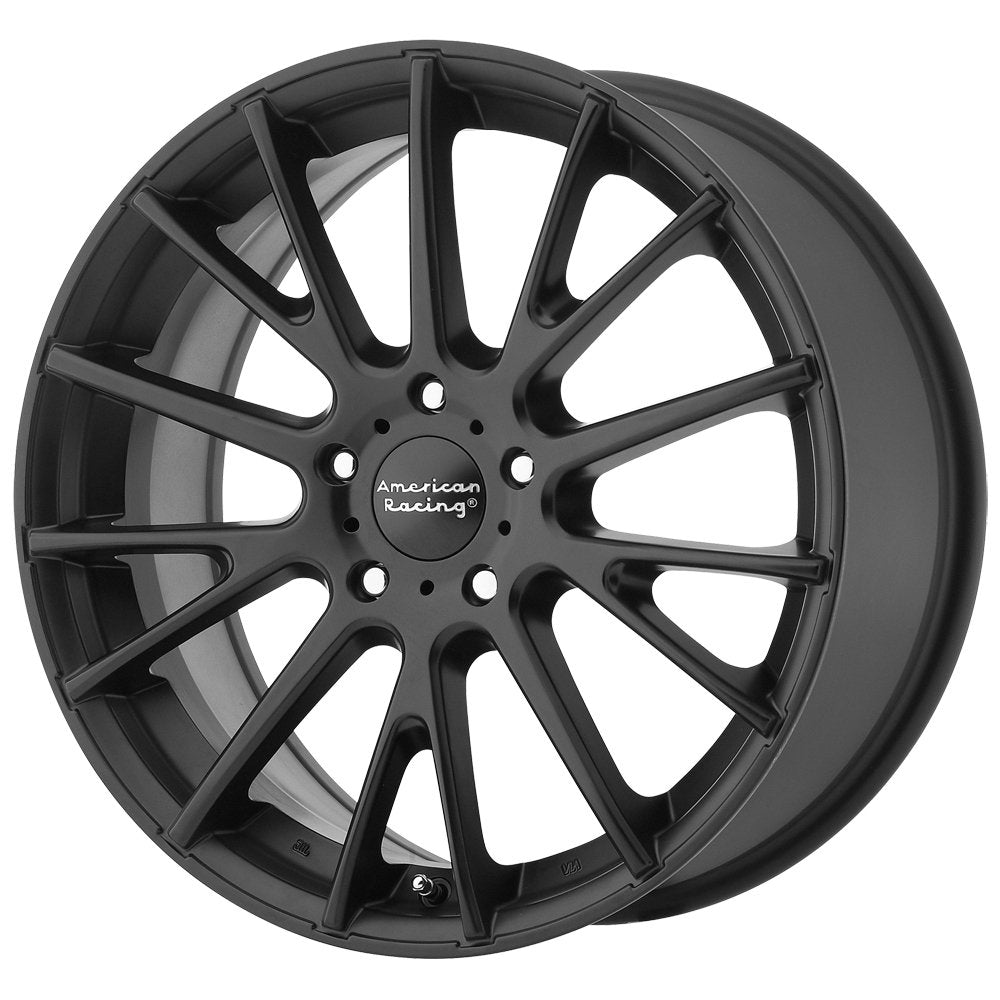 AR904 American Racing Satin Black Wheel 16x7 and 5x115mm +40mm Offset