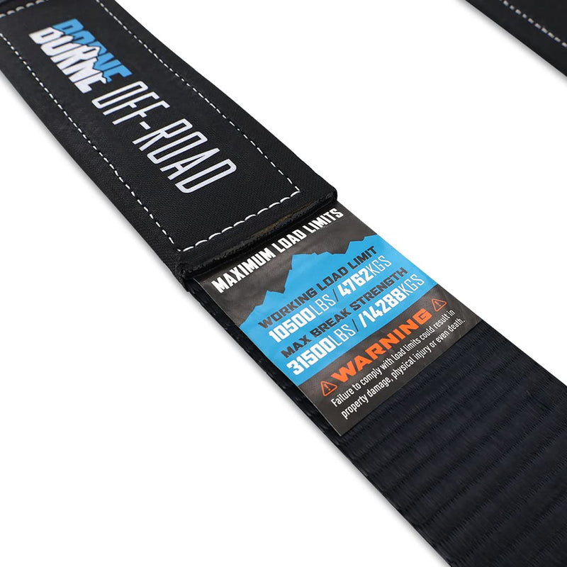 Off-Road Borne Tow Strap, 3 in, 20 Feet