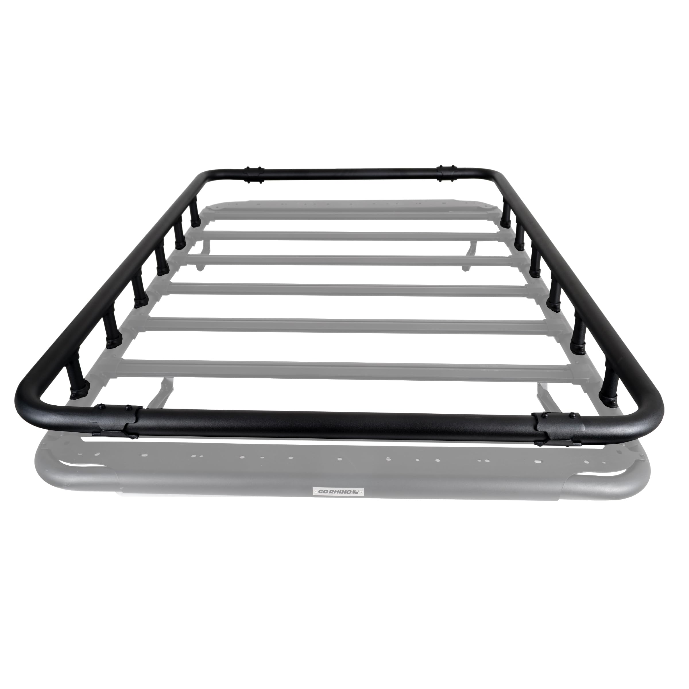 Go Rhino Quad-Rail Kit SRM500 | Aluminum, Textured Black | 5935073T | Fits Go Rhino 75" SRM500 Roof Racks