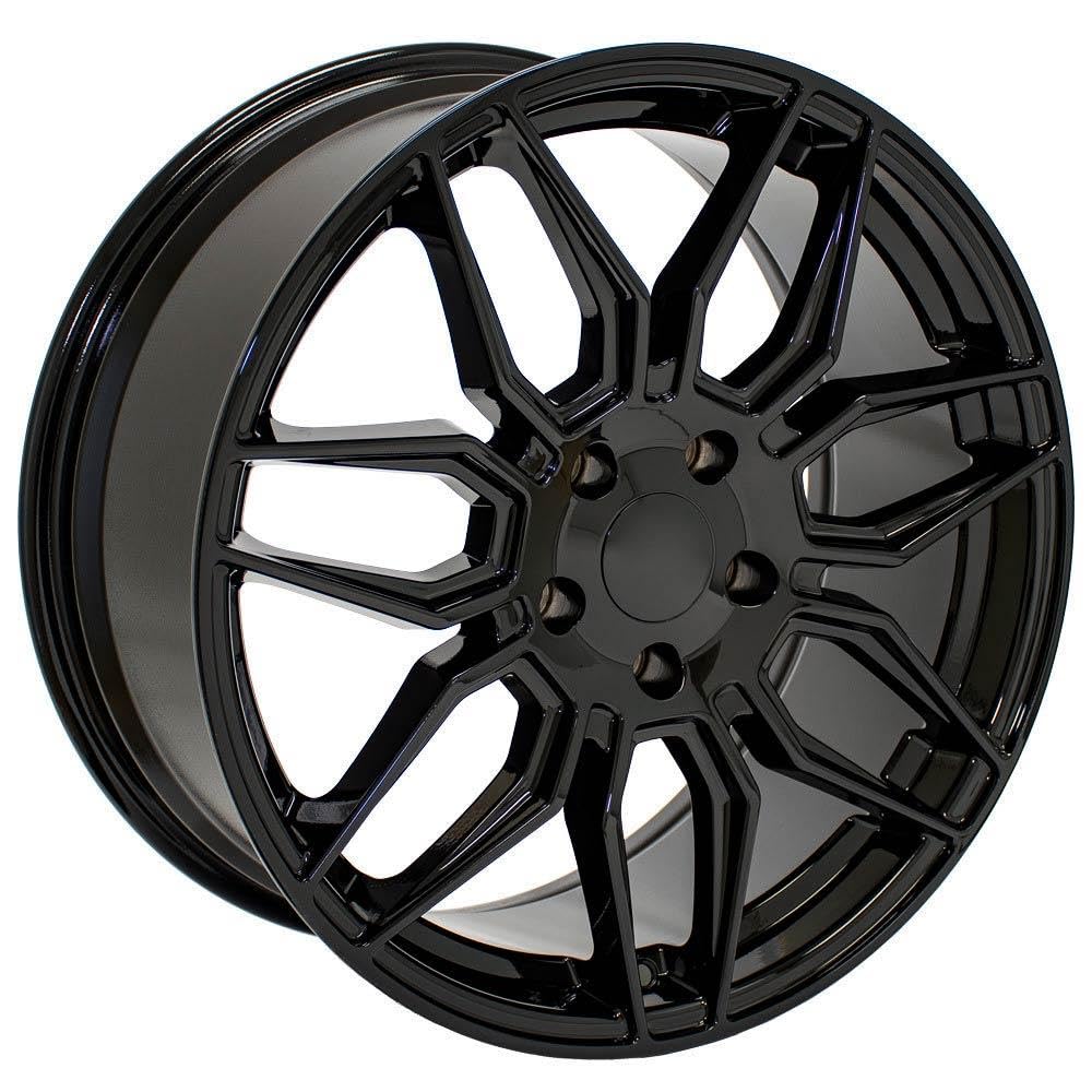 19 Inch OE Wheels CV03D Rim Fits Corvette C8 Z06 Style 5x120 19x8.5 Gloss Black - Hollander 95580 (1)