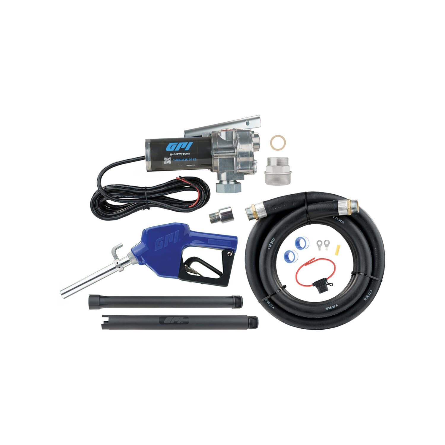 M-180 Series GPI Fuel Transfer Pump, Automatic Shut-Off Nozzle, 18 GPM, 12 Volt (110300-2)