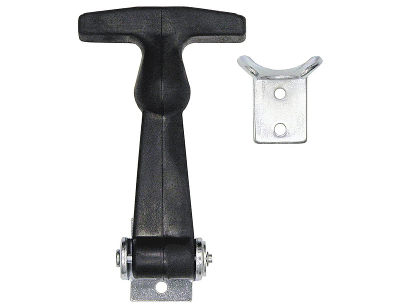 Buyers Products WJ201A 4-7/8" Rubber Hood Catch with A Bracket, Weather-Resistant Hold Down, 4 Pack, T-Handle Hasp, Draw Latch, Ideal Flexible Closure for Vehicle Hood Or Tool Box