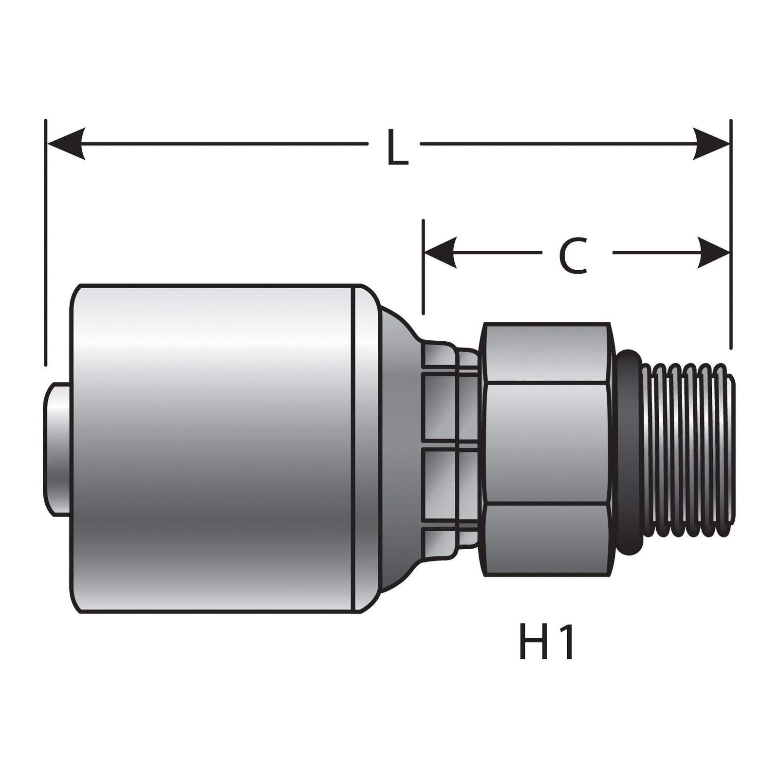 Gates Coupling G25120-1210 Field for C5E SAE 45 Male Flare Inverted Swivel Hose