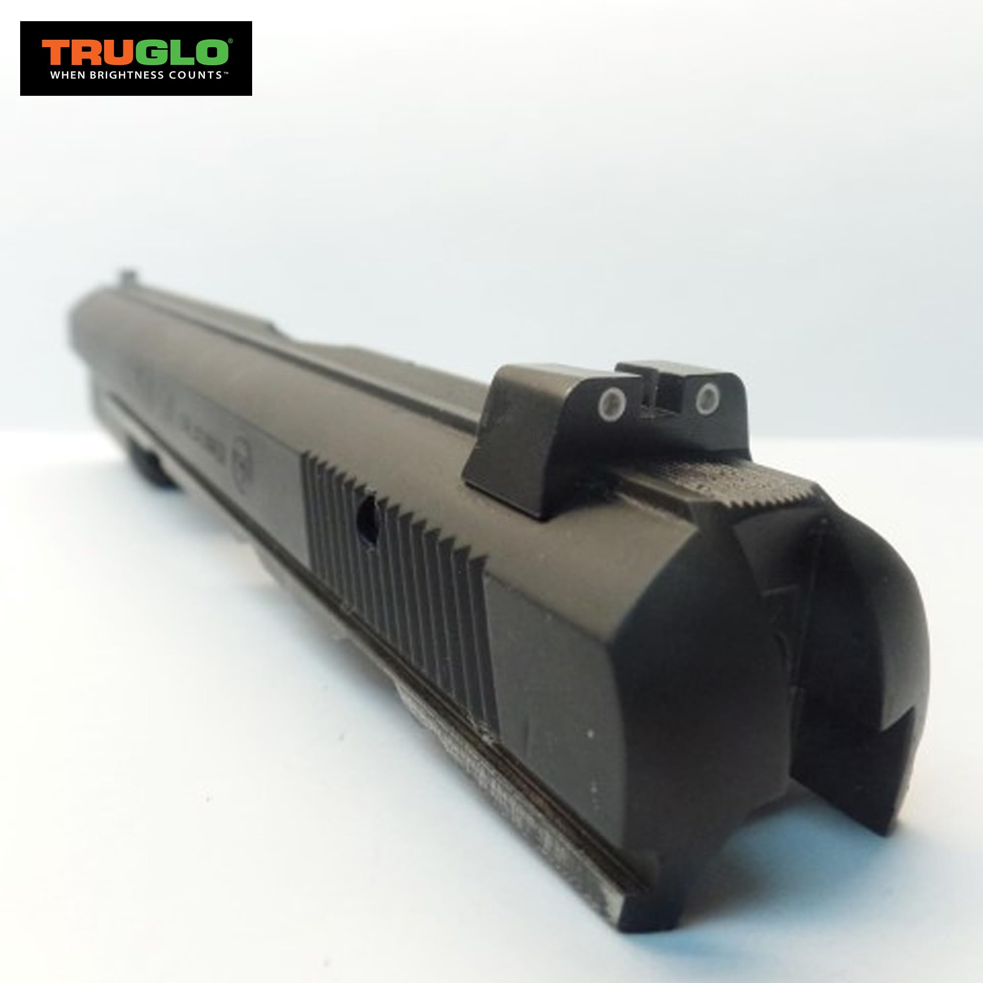 Tritium Pro Compact Night Sights TRUGLO with Daylight White Dots, Night Tritium Dots & Focus Lock Front Ring for CZ Handguns, Black