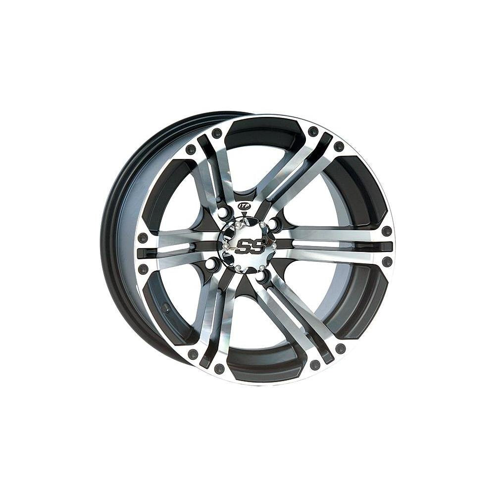 ITP SS212 Black Wheel with Machined Finish (12x7"/4x156mm) Alloy SS