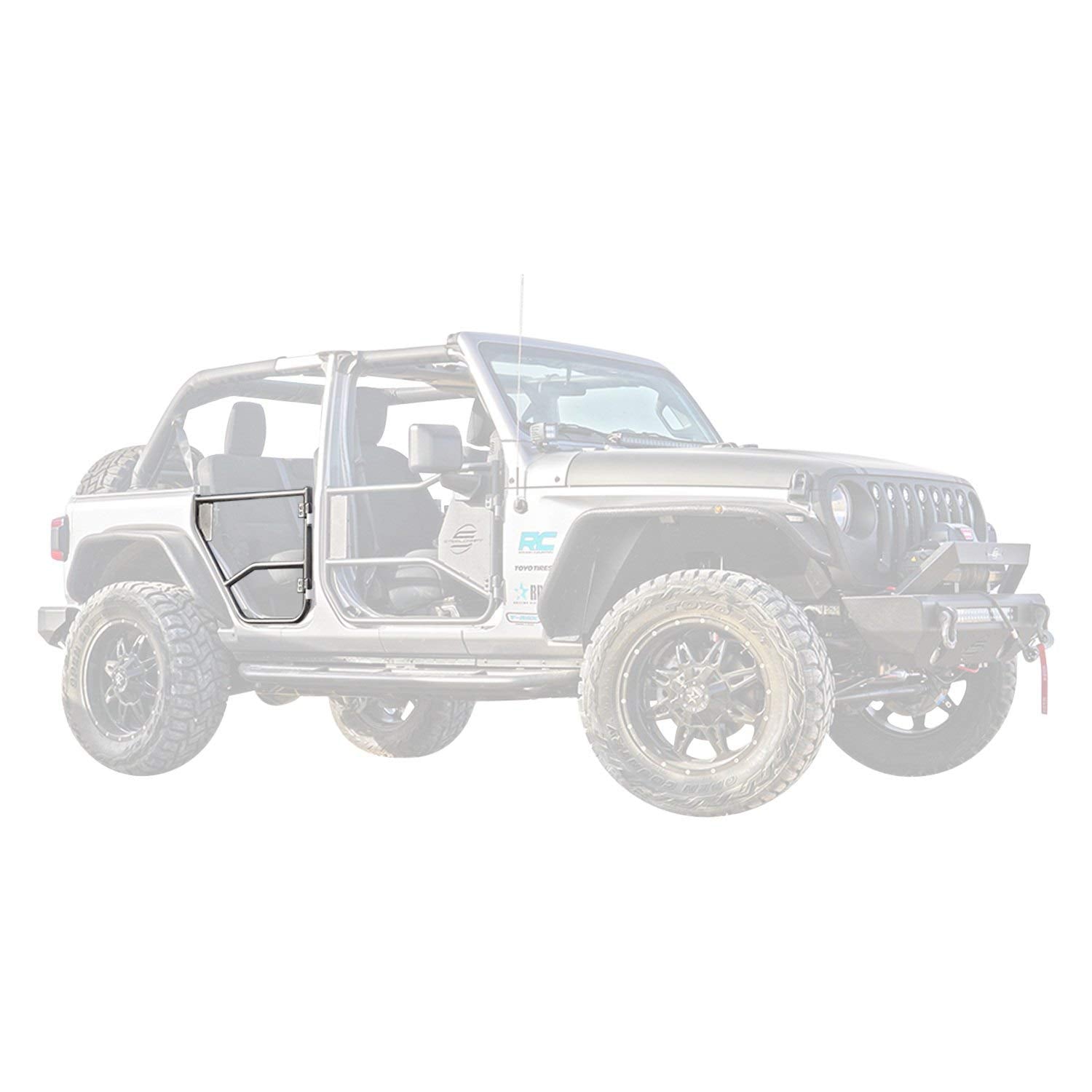 Fine Textured Black SteelCraft 92230 Rear Tubular Doors