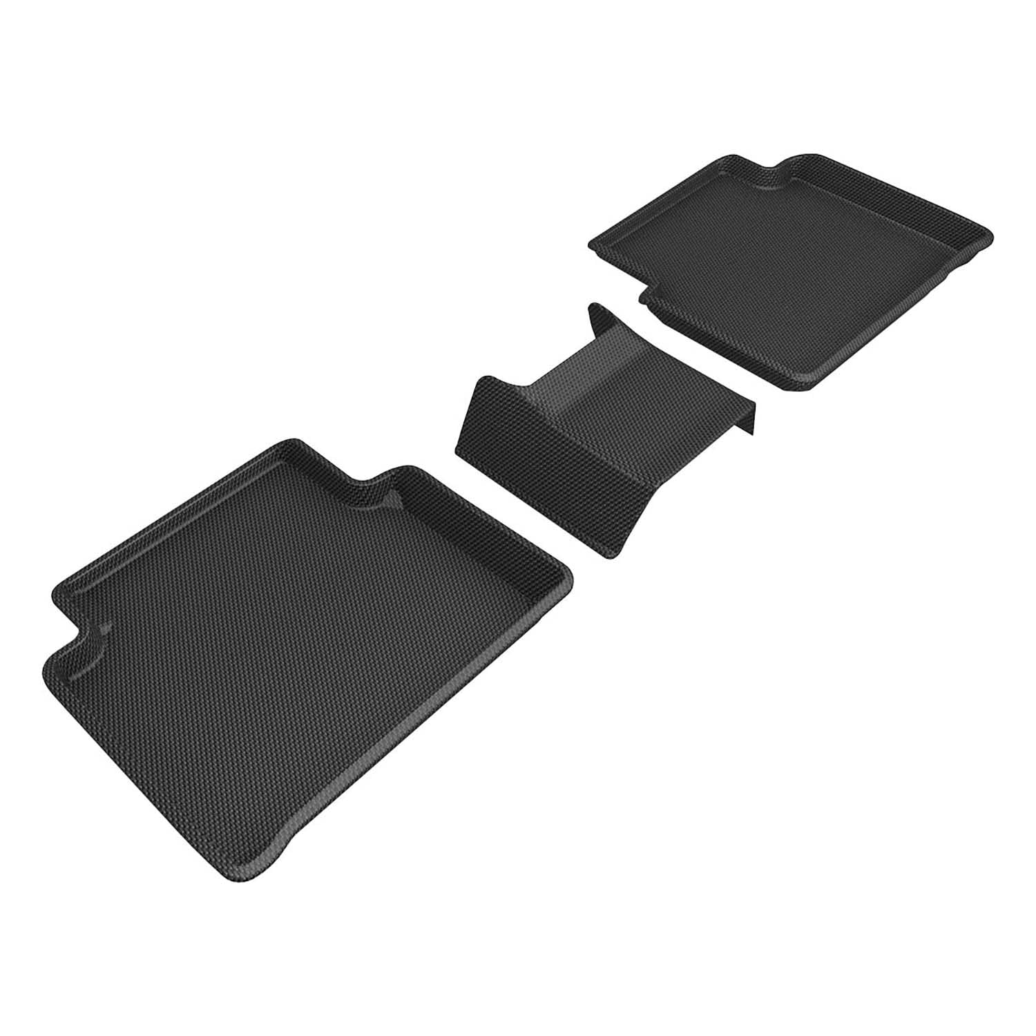 Kagu 3D MAXpider Custom Fit Floor Mat (Black) Compatible with Lincoln Corsair 2020-2026 - Second Row