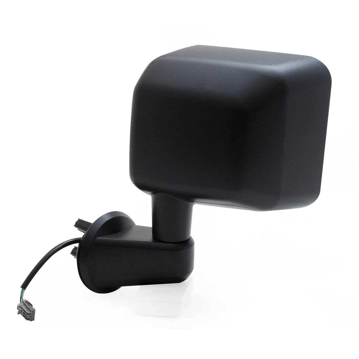 60186C Fit System - Driver Side Mirror for Jeep Wrangler, Textured Black, Heated Power, Foldaway