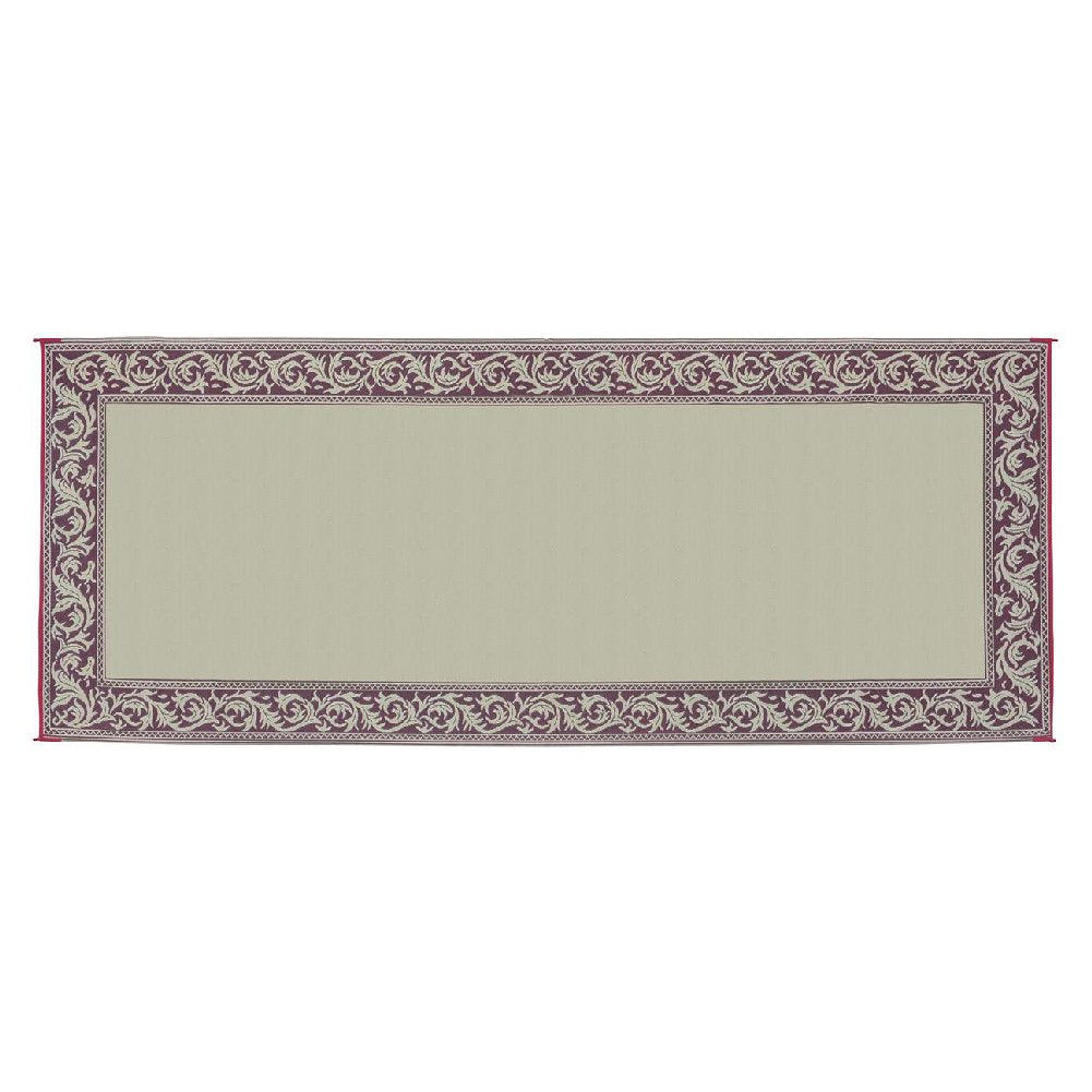 Ming's Mark RC5 Stylish Camping Reversible Classical Patio Mat - 8' x 20', Burgundy/Beige Stylish Camping