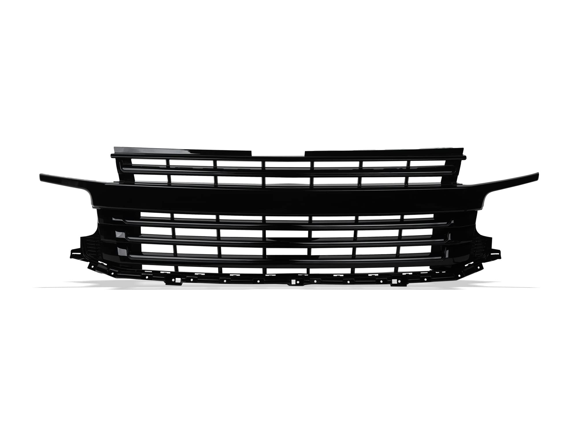 OE Badgless Style Armordillo USA Front Hood Bumper Grille - Piano Black Fits 2021-2023 Chevy Tahoe/Suburban