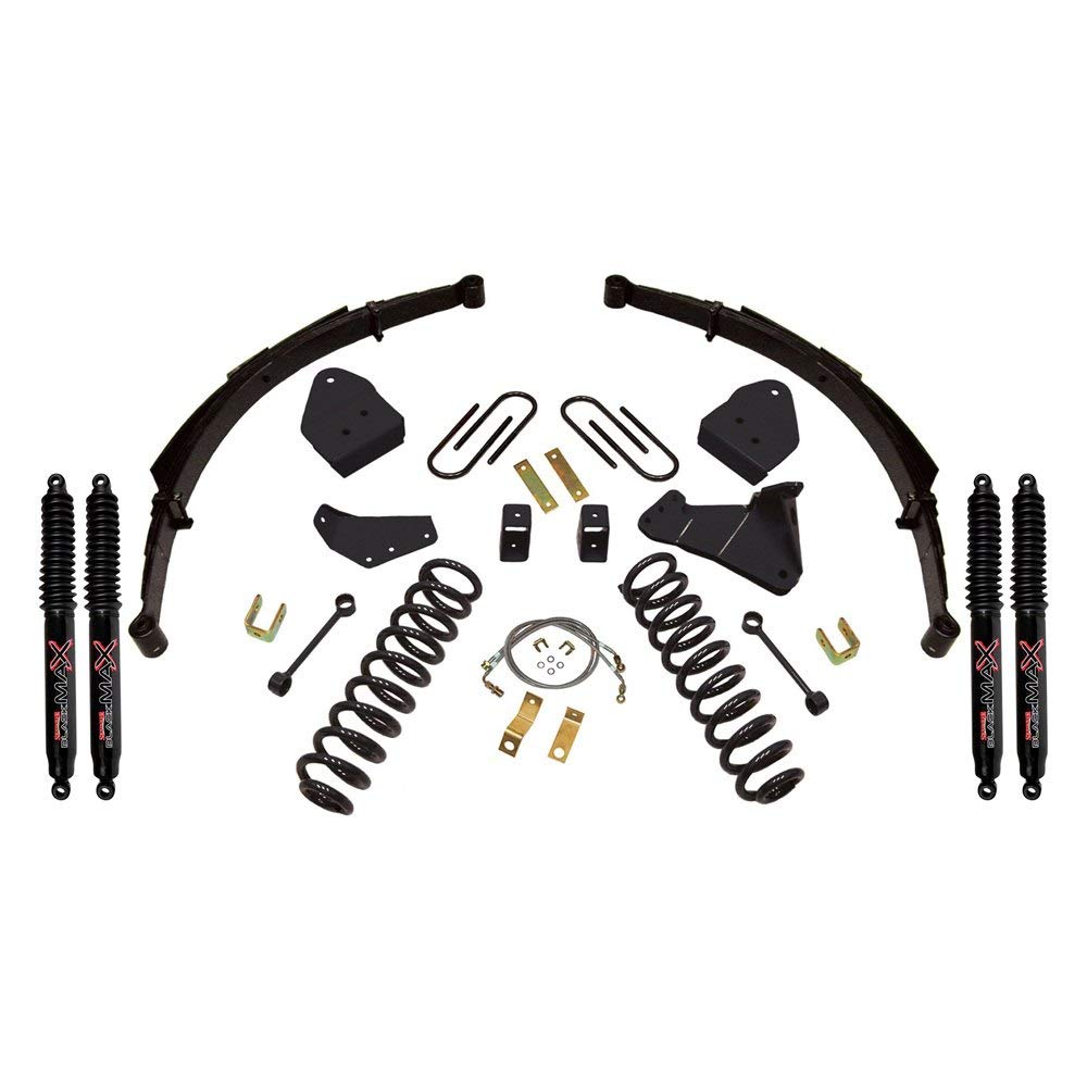 Skyjacker Suspension Lift Kit F8401KS-B w/Shock Black MAX Shocks 4 in. Lift Incl. Front Coil Springs Rear Springs