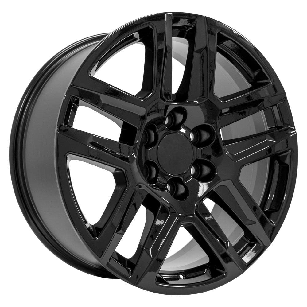 CV63 OE Wheels 20 Inch Rim Fits Silverado 1500 Z71 Style 6x139.7 20x9 Gloss Black - Hollander 5913 (1)