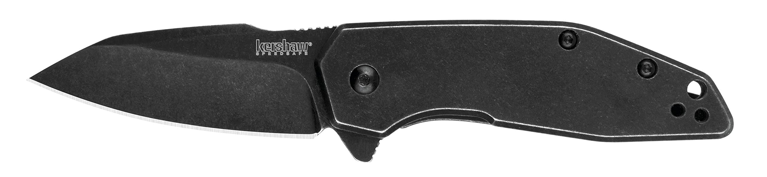 Kershaw Folding Pocket Knife Gravel, 2.5-Inch Blade with SpeedSafe Assisted Opening, Frame Lock (2065), Black
