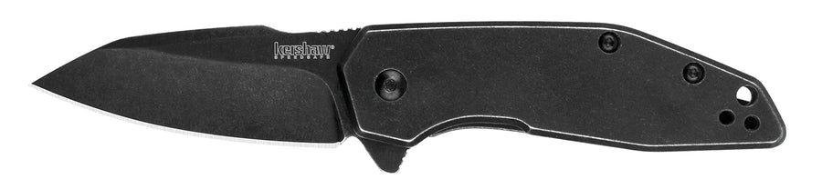 Kershaw Folding Pocket Knife Gravel, 2.5-Inch Blade with SpeedSafe Assisted Opening, Frame Lock (2065), Black