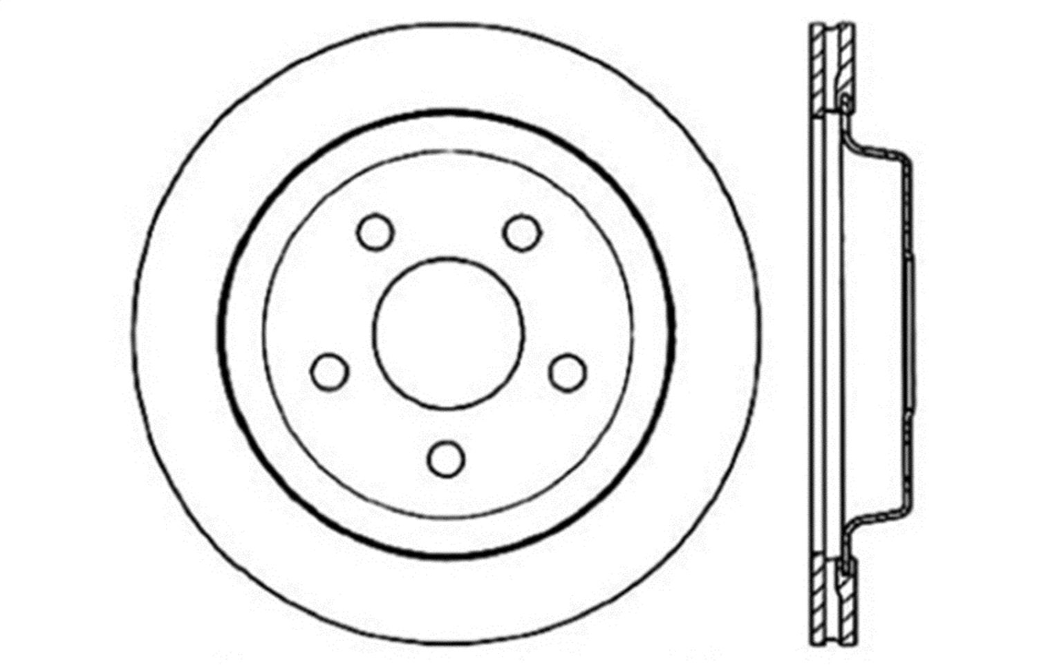 Sport Drilled/Slotted Brake Rotor StopTech 127.62049L (Rear Left), 1 Pack