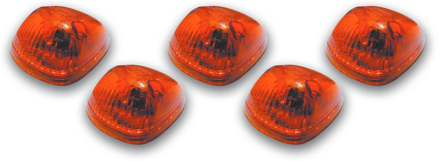 Amber Pacer Performance 20-230 Hi-Five Dodge Style Cab Roof Light Kit, (Pack of 5)