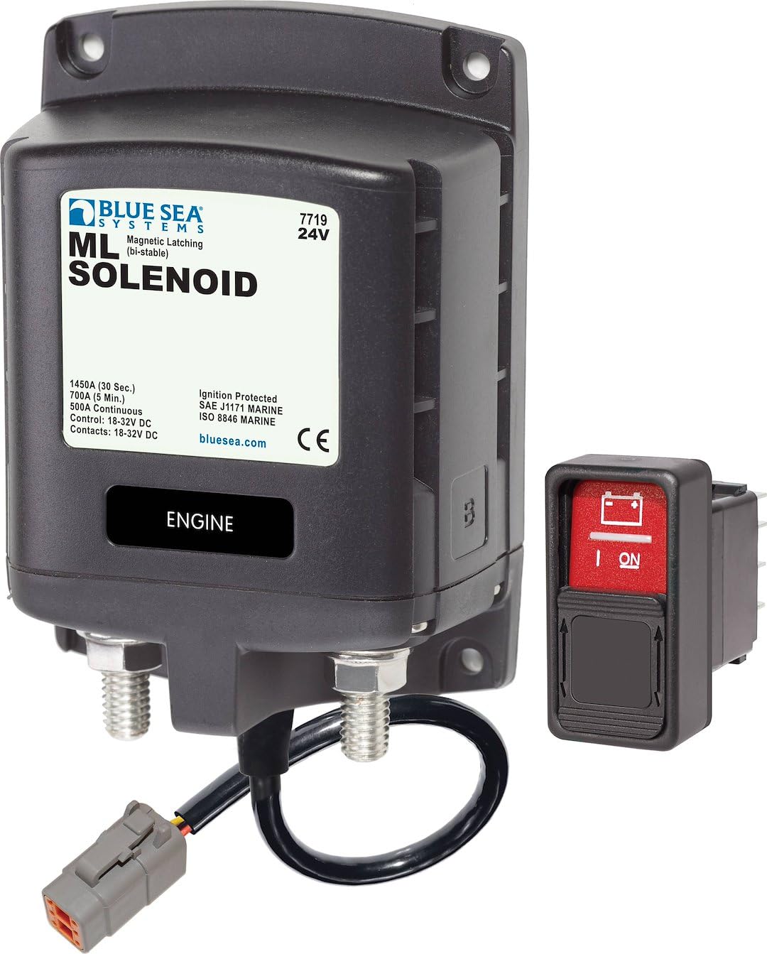 7719100BSS Blue Sea Systems Solenoid Ml 24v DTM