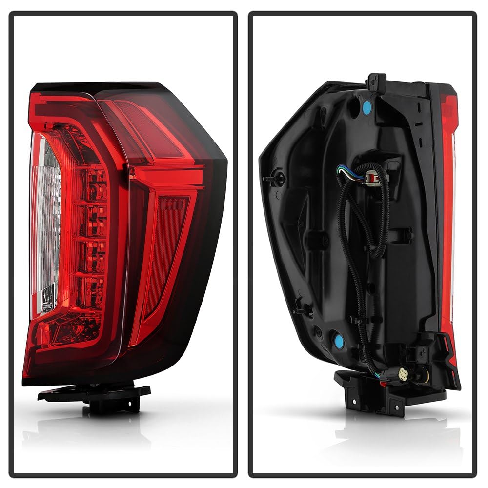 GMC Yukon Spyder (POE) 21-24 Full LED Red/Clear Tail Light - OE Right