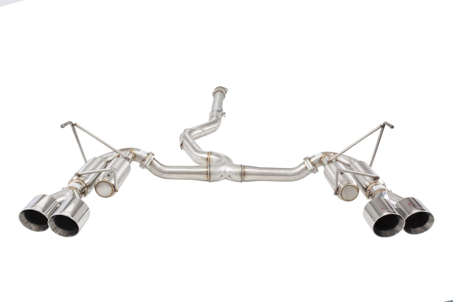 3" XFORCE ESSW29RCS Cat-Back Race Style Exhaust System for Subaru WRX 2022-Current; 304 Stainless Steel with Polished Quad Tips