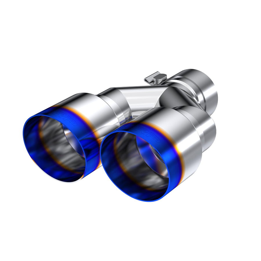 Dual MBRP T304 SS Burnt End Tip 3.5in OD/2.5in Inlet