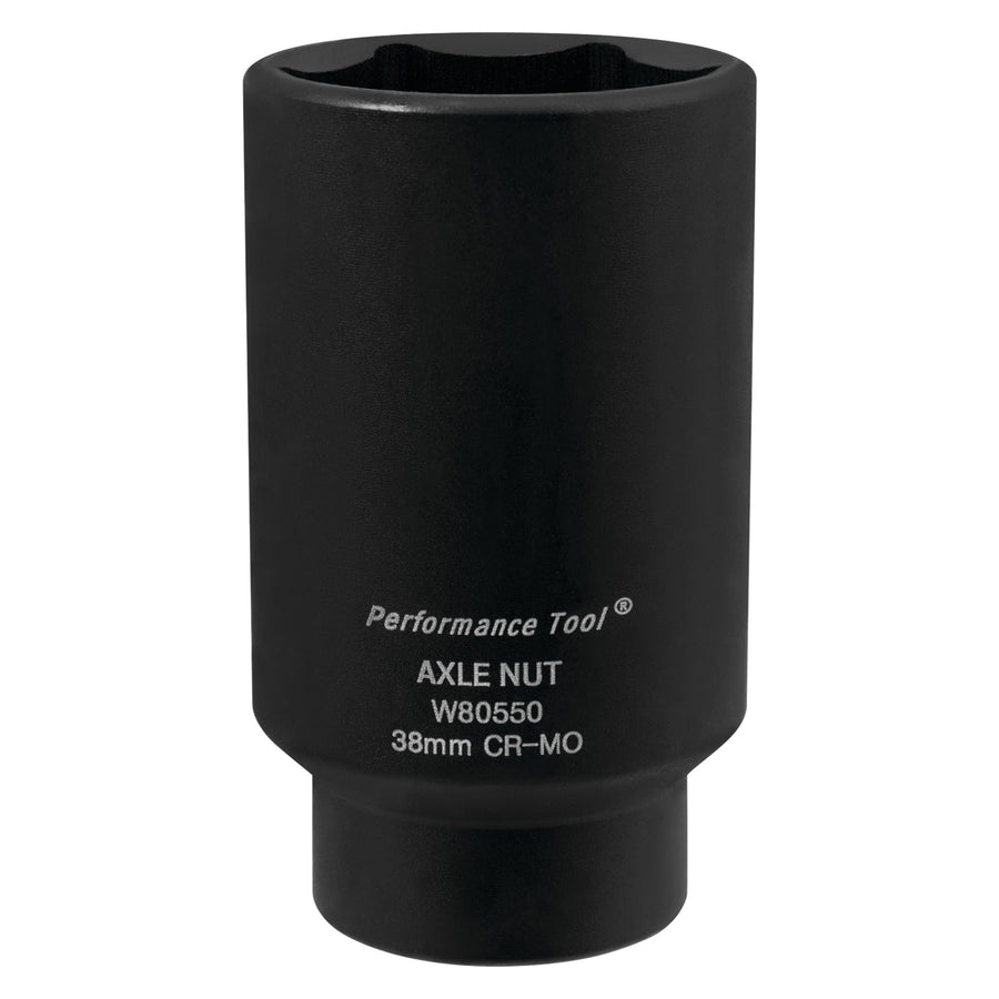 W80550 Performance Tool 38mm Front Wheel Drive Axle Nut Socket