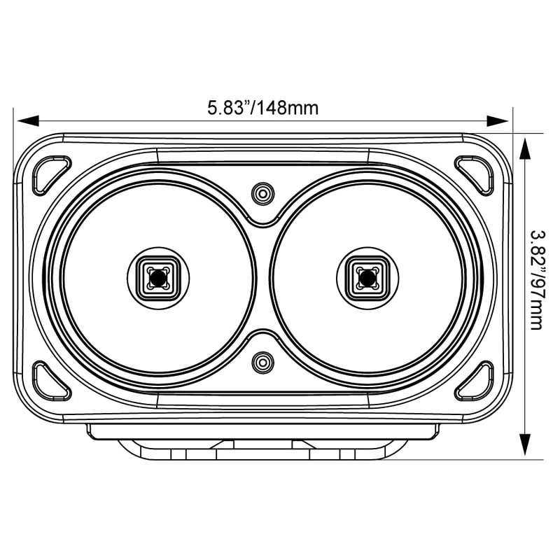 Optimus White Square Vision X Lighting 9139722 10W LED Flood Light