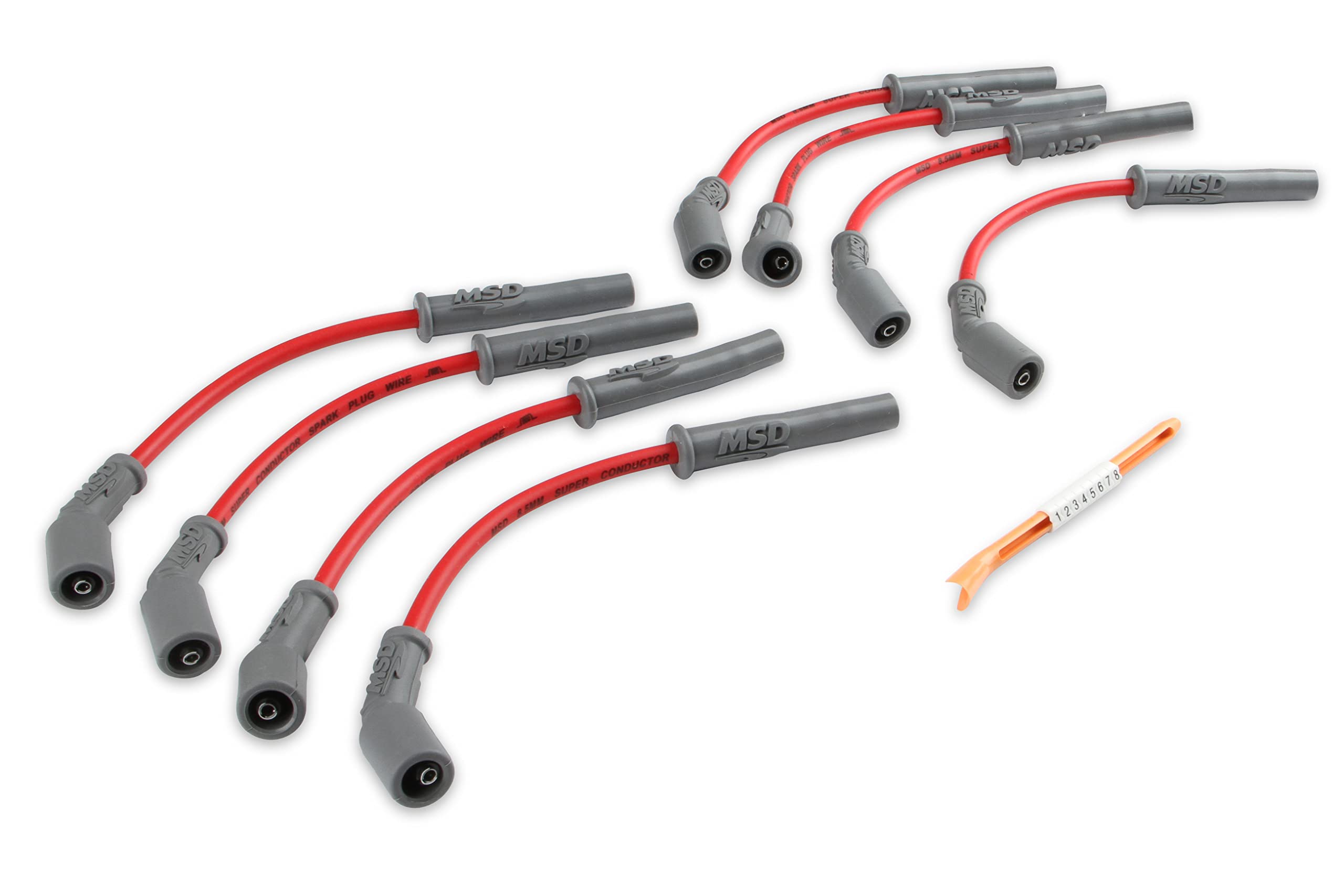 Super Conductor MSD 32829 Spark Plug Wire Set, Red