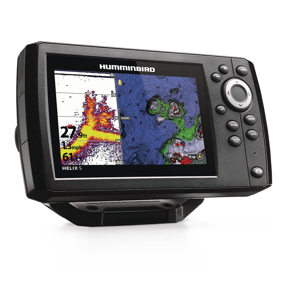 Humminbird Helix 5 GPS Fish Finder with Transducer, Portable Carrying Case & Dual Spectrum Chirp Sonar