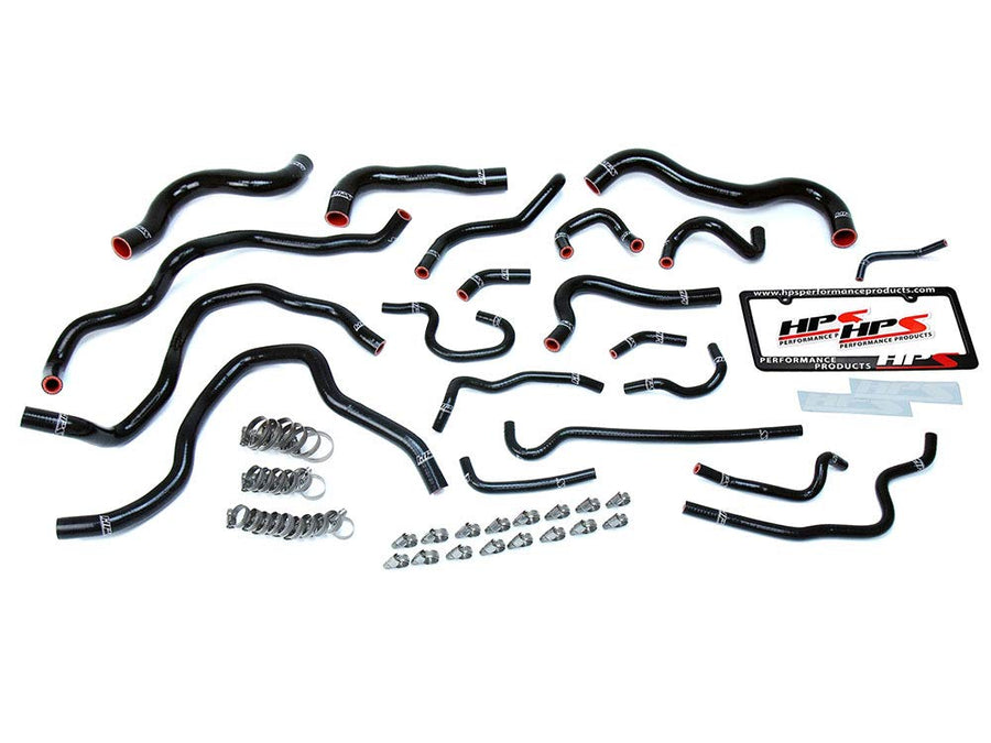 Black HPS 57-1607-BLK Silicone Radiator and Heater Hose Kit Coolant, 1 Pack